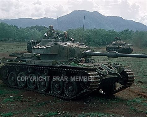 Centurion Tanks From 1 Armoured Regiment Prior To The Battle Of Binh Ba