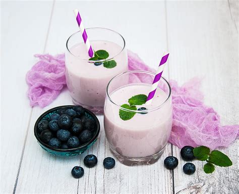 Food Smoothie Berry Blueberry Drink Fruit Still Life Hd