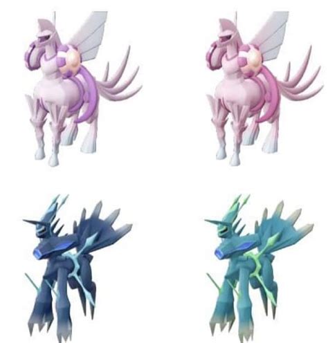 Dialga Palkia Origin Form Shiny Comparison R Thesilphroad