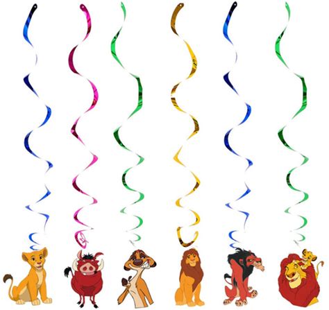 The Lion King Hanging Swirls Foil Ceiling Birthday Etsy Uk