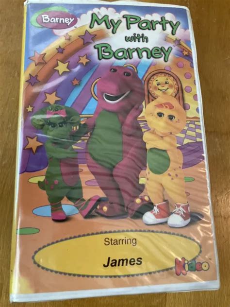 MY PARTY WITH Barney VHS Tape Starring James Kids Rare VHS Clamshell ...