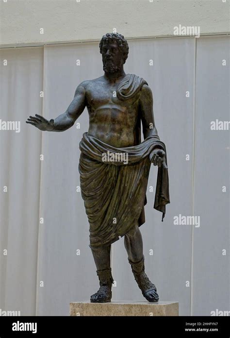 Statue of an emperor, once identified as Septimius Severus, Roman ...