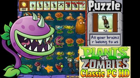 Plants Vs Zombies All Your Brainz R Belong To Us Puzzle Classic Pc Hd