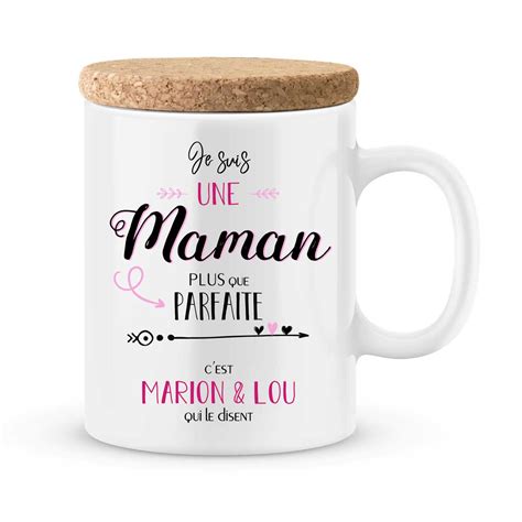 Cadeau maman Mug personnalisé maman plus que parfaite