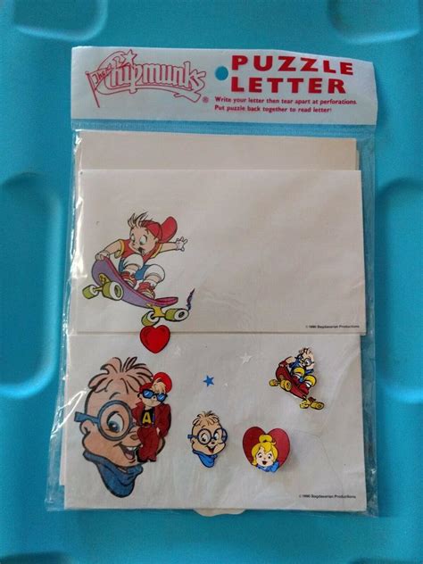 Alvin and the Chipmunks Vintage Puzzle Letter Pack - Rare Find for ...