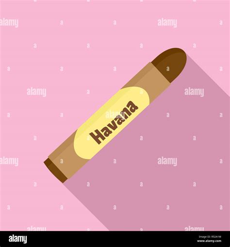 Luxury Cuban Cigar Havana Icon Flat Illustration Of Luxury Cuban Cigar Havana Vector Icon For