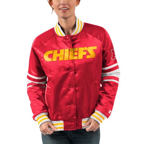 Starter Kansas City Chiefs Womens Red Victory Cheer Raglan Jacket