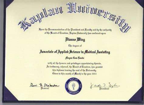 Associate Degree Certificate