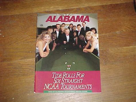 1986 Alabama Crimson Tide Basketball Media Guide Zartanthegreat1