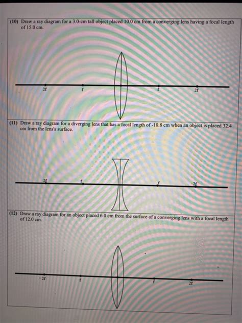 Converging Lens Ray Diagram Worksheet