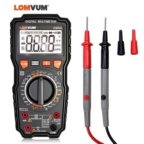 Lomvum Digital Multimeter Tester Led Ncv Lcd Multitester Probes Voltage