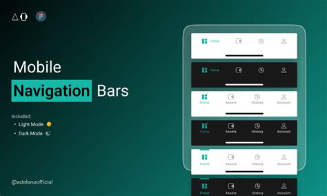 Mobile Nav Bars Dark Light Mode Figma Community