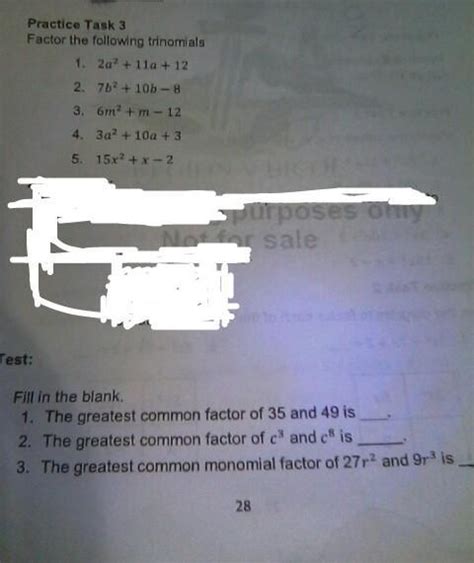 Factor The Following Trinomials Fill In The Blank Kaylangan Ko Na