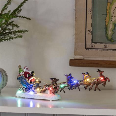 Konstsmide Weihnachtsmann Mit Schlitten 10 Bunte LEDsKonstsmide