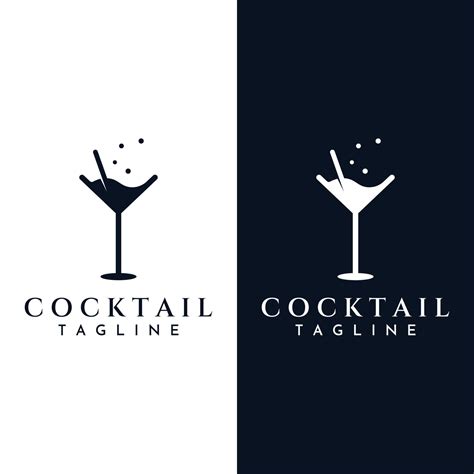 Alcohol Cocktail Logo Nightclub Drinkslogos For Nightclubs Bars And Morein Vector