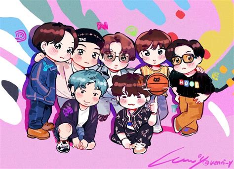 베니 venni y X Bts chibi Bts fanart Bts wallpaper