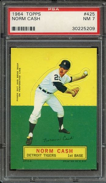 Lot Detail 1964 TOPPS STAND UP NORM CASH PSA NM 7