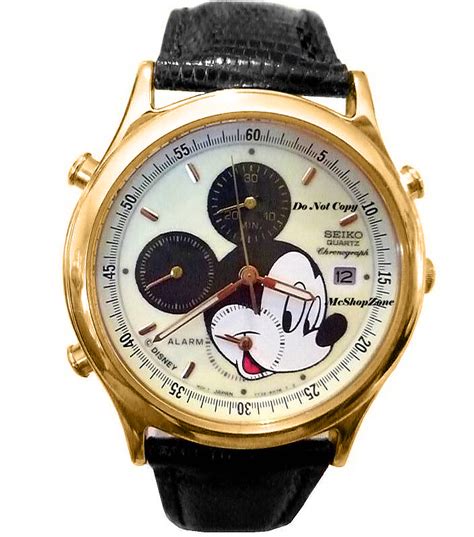 New Men S Disney Mickey Mouse Chronograph Date Seiko Glows Watch