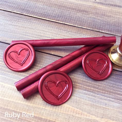 Heart Wax Seal Stamp Self Adhesive Wax Seal Wax Seal Etsy