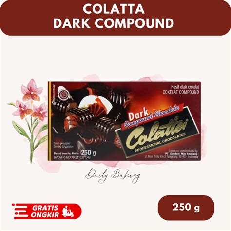 Jual COLATTA Dark Compound Chocolate 250 Gr Coklat Batang Dark