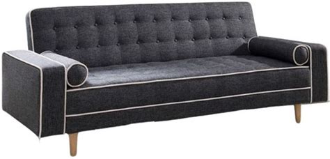 Milton Greens Stars Gray Click Clack Tufted Futon Couch With Pillows