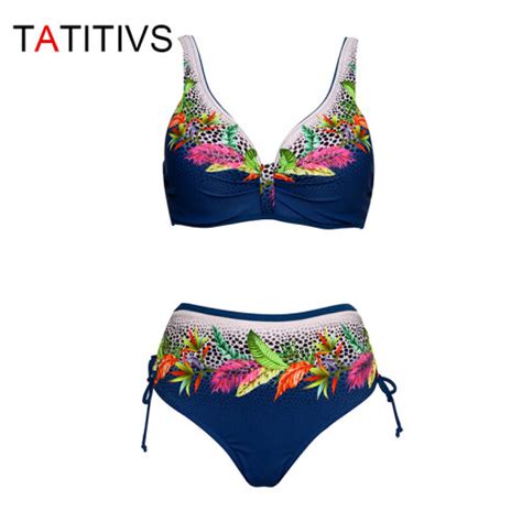 Floral Plus Size Bikini Large Cup Swimsuit Push Up Bikini Set Summer Women Swimwear Beach