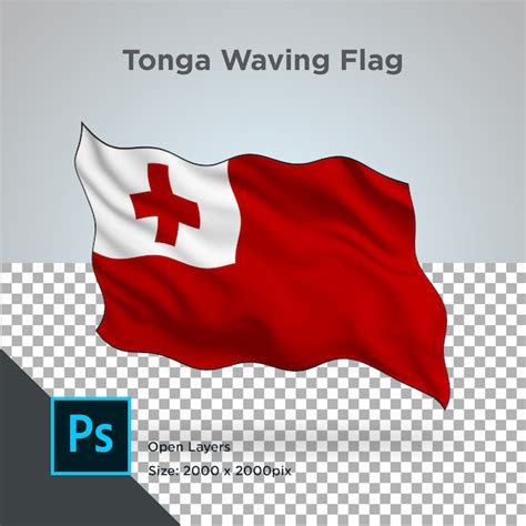 Premium Psd Tonga Flag Wave Design Transparent