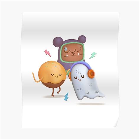 Ghost And Friends Vibing Out Poster For Sale By Activartt Redbubble