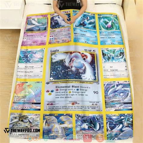 HOT Anime Pokemon Lugia Cards Version Blanket Express Your Unique