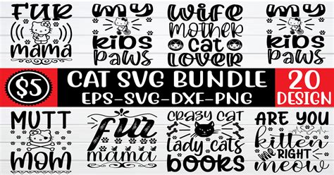 Cat Svg Bundle Bundle · Creative Fabrica