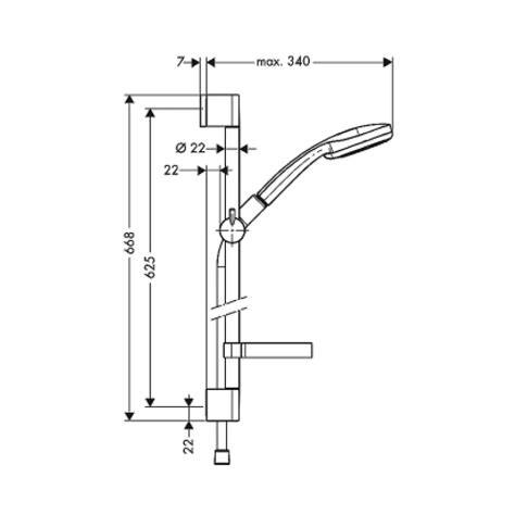 Душевой гарнитур Hansgrohe Croma 100 Multi 27775000 арт 27775000