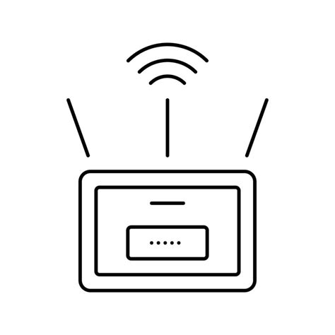 Wifi Router Line Icon Vector Illustration 19594237 Vector Art At Vecteezy