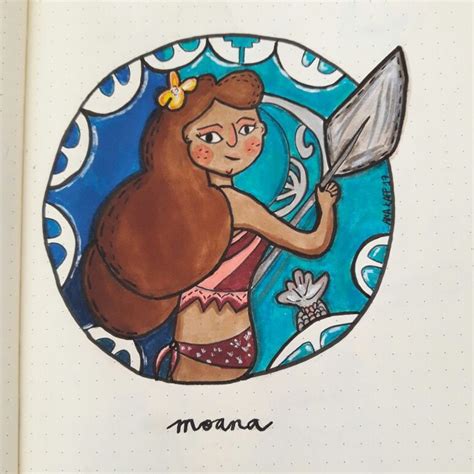 Moana Vaiana ilustración inspirada en una obra de jotaka ilustración