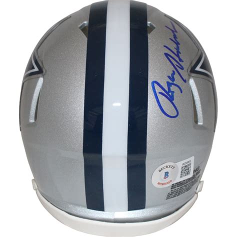 Roger Staubach Autograhedsigned Dallas Cowboys Mini Helmet Beckett