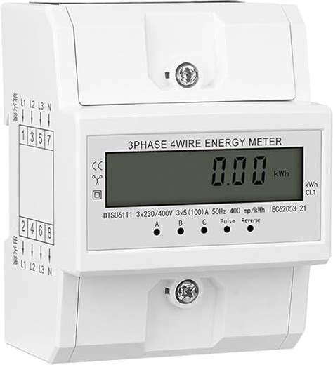 Stromzähler 3 Phasen Drehstromzähler 4 Draht 230 400V 5 100A Digitaler