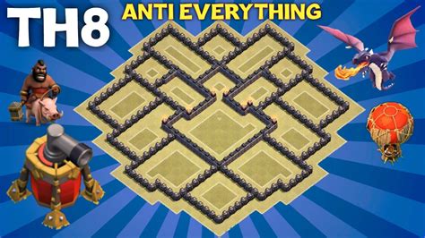 Clash Of Clans Best Th8 War Base Town Hall 8 Anti Everything Defense