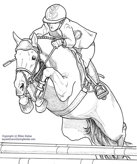 Dressage Coloring Pages At Free Printable Colorings