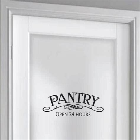 Pantry Vinyl Decal Pantry Door Decal For Glass Vinyl Etsy Canada