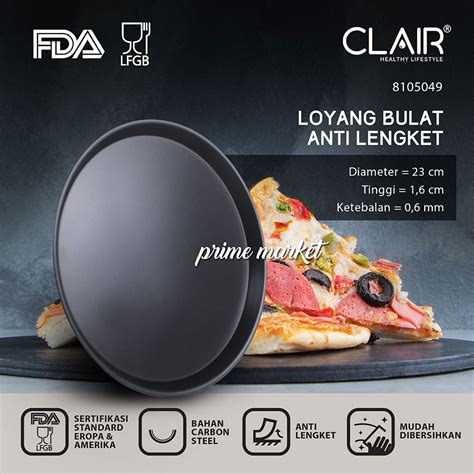 Jual CLAIR Loyang Bulat Pizza Teflon Cetakan Pizza Loyang Pizza