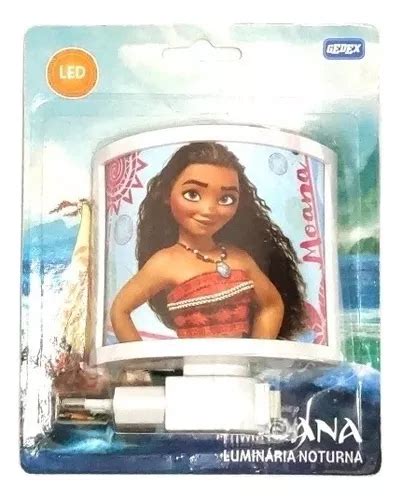 Lámpara LED nocturna pequeña con enchufe para niños marco Moana color