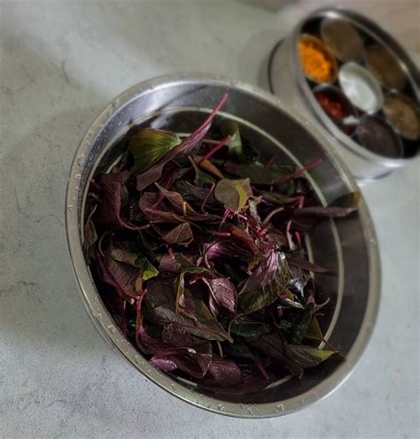 Red Amaranth Stir Fry Tambdi Bhaji Laal Maat Bhaji Vanita S Corner