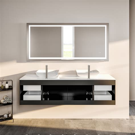 Totti Wave Inch Espresso Modern Double Sink Bathroom Vanity With