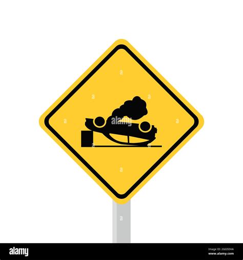 Traffic signs beware of accidents. Traffic safety signs are orange ...