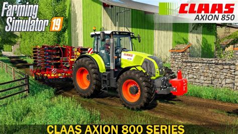 Farming Simulator Claas Axion Series Tractor Cultivates And