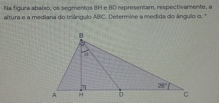 Solved Na Figura Abaixo Os Segmentos BHeBD Representam