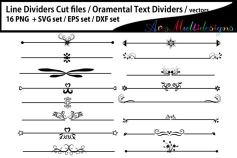 Line Dividers Line Dividers Svg Ornamental Text Dividers