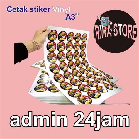 Jual Cetak Stiker Vinyl A Sudah Dicutting Bahan Kertas Camel Dan