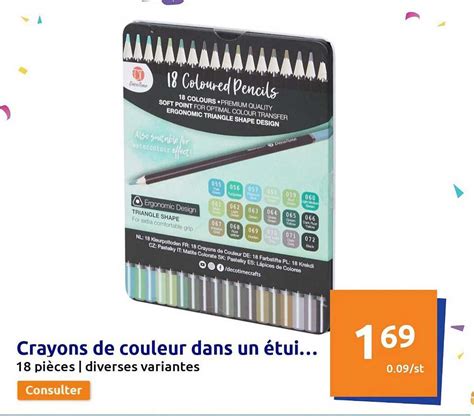 Promo Crayons De Couleur Dans Un étui chez Action iCatalogue fr