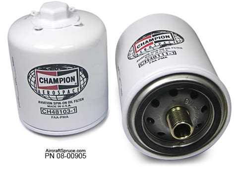 Champion Spin On Oil Filters Aircraft Spruce