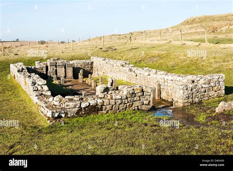 Temple Mithras Hadrians Wall Carrawburgh Hi Res Stock Photography And